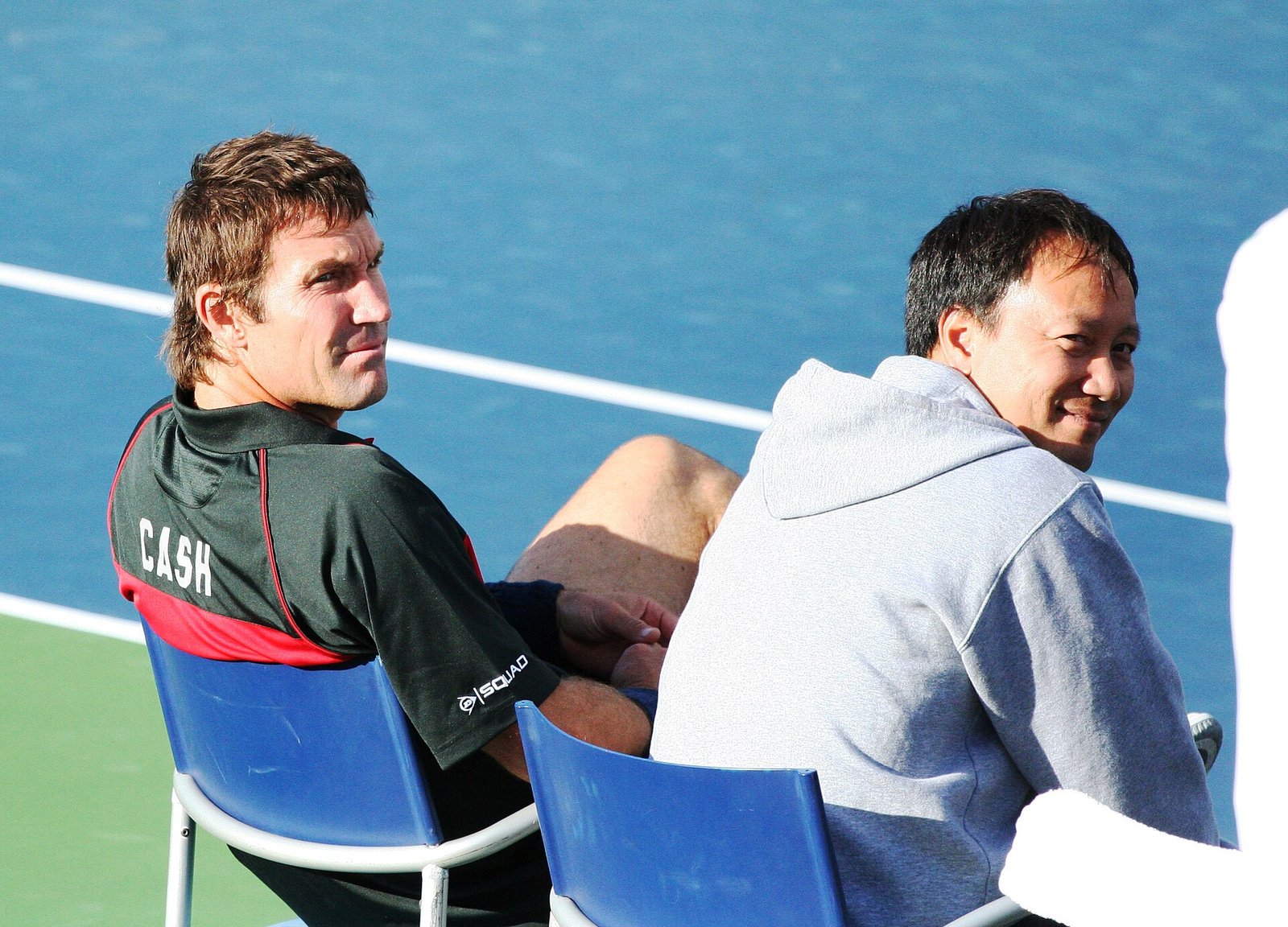 張德培（右）與 Pat Cash 在 2010 年美國網球公開賽
